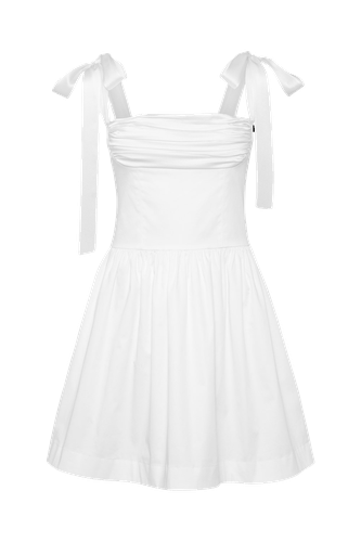 Elsa Mini Dress White - Murlong Cres - Modalova