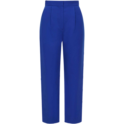 High Waisted Cropped Cotton Trouser (Royal Blue) - Femponiq - Modalova
