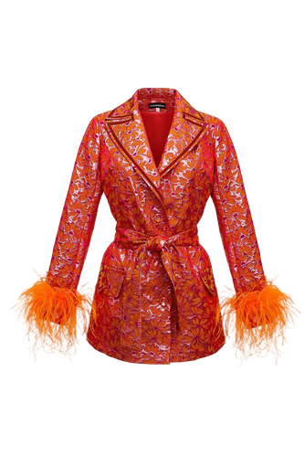 Jacqueline Jacket №22 With Detachable Feather Cuffs - ANDREEVA - Modalova