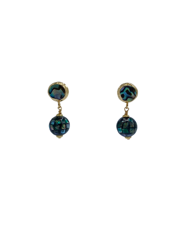 Ula 18k Gold Plated Abalone Mosaic Earrings - Carolina Wong - Modalova