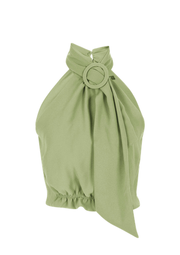 Halter Neck Top Green - F.ILKK - Modalova