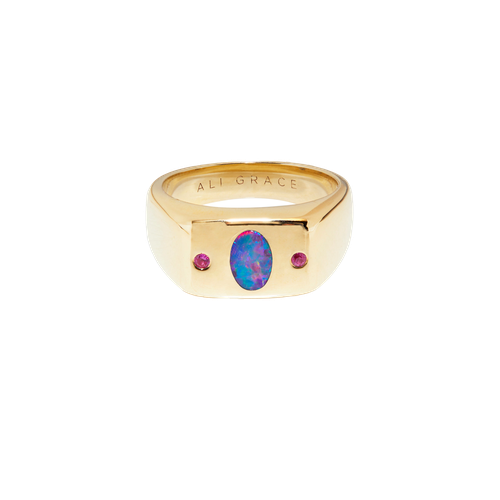 Opal & Pink Sapphire Bubble Ring - Ali Grace Jewelry - Modalova