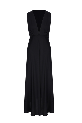 Jain Tie Back Dress in Black - Nazli Ceren - Modalova