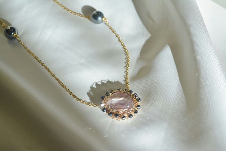 Stardust Polka 14k Recycled Gold Filled Baroque Pearl Multi Layers Chain Necklace - Carolina Wong - Modalova