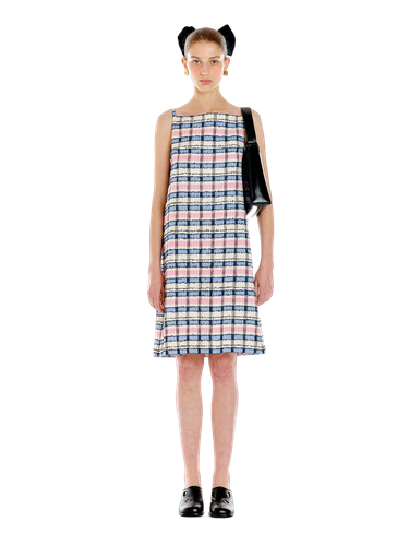 Umbell Sleeveless Mini Dress - Ivory/pink/blue Multi - EENK - Modalova