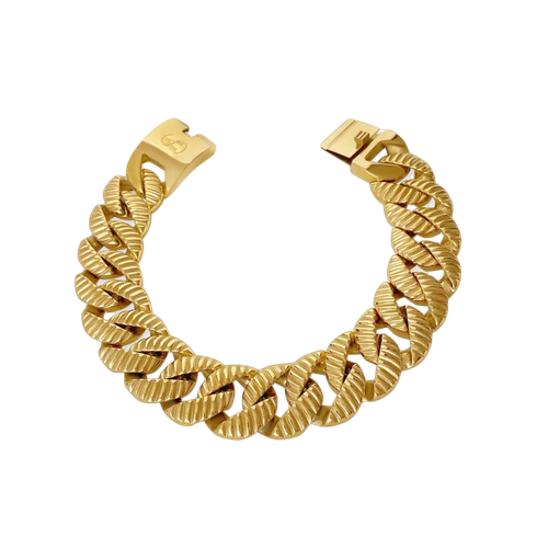 Gold Ridge Chunky Chain Necklace - Anisa Sojka - Modalova