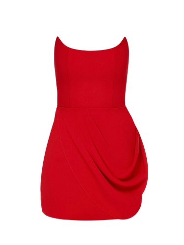 ANASTASIA MATT SILK DRESS RED - BALYKINA - Modalova