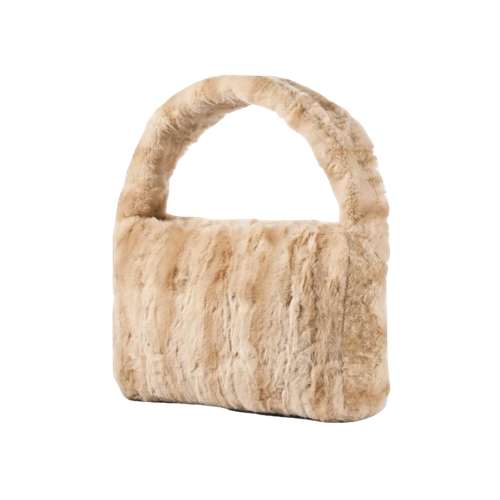 Poppy Plush Golden Sugar Faux Fur Medium Size Handbag - Marei 1998 - Modalova