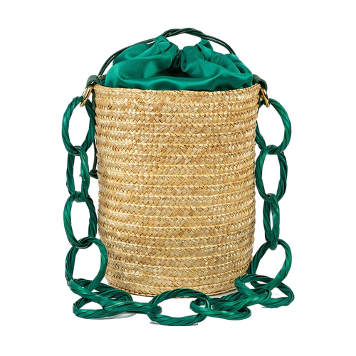 Emerald Mint Raffia Bucket - Ara Sunwear - Modalova