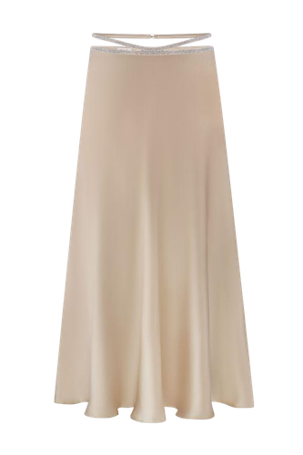 Silk Skirt Midi - NUÉ - Modalova