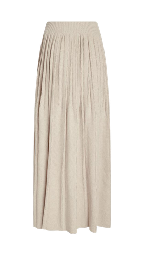 Pleated Knit Skirt - Sara Tamimi - Modalova