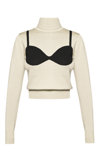 WOOL BRA TURTLENECK SWEATER - KEBURIA - Modalova