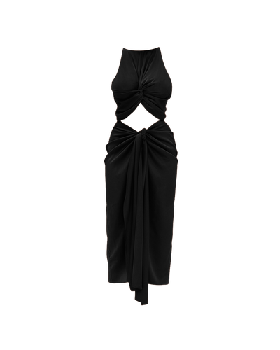 Reni Black Midi Dress - Andrea Iyamah - Modalova