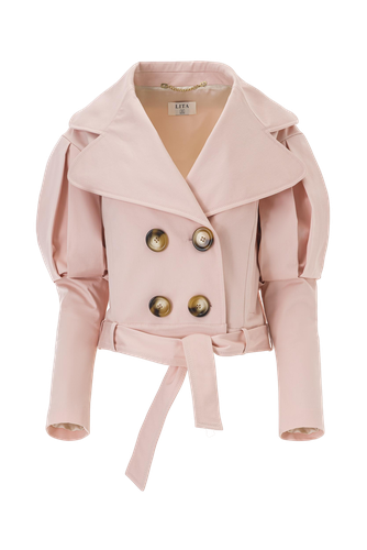 Statement jacket with oversized lapels in pink - Lita Couture - Modalova