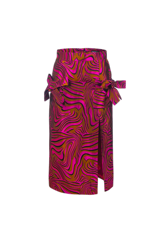 Raspberry Printed Skirt - ANDREEVA - Modalova