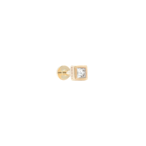 SQUARE LABRET WHITE DIAMOND & YELLOW GOLD - ENNUI - Modalova