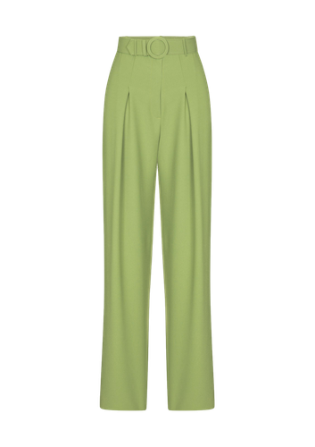 Belted Trousers Green - F.ILKK - Modalova