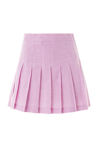 Linen blend tennis skirt in pink - Lita Couture - Modalova