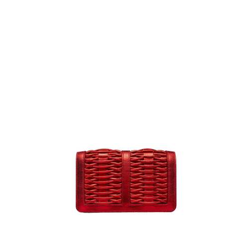 Lea red metallic braided clutch - YLIANA YEPEZ - Modalova