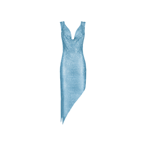 Aqua crystals draped dress - Daniele Morena - Modalova