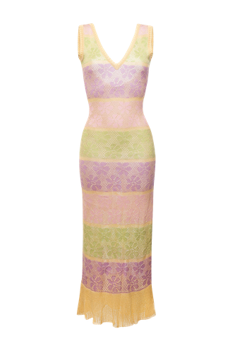 Rainbow Maxi Knit Dress - ANDREEVA - Modalova