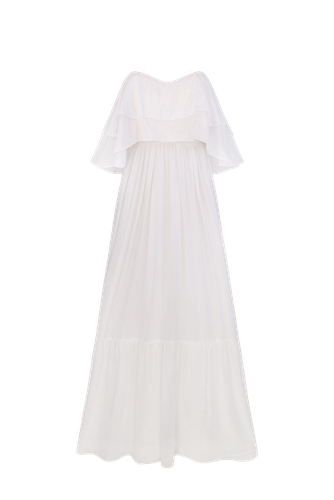 Viscose maxi dress - Total White - Modalova