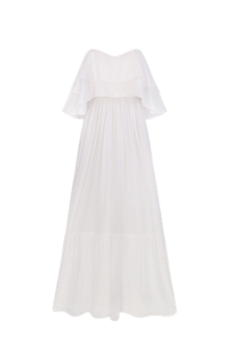 Viscose maxi dress - Total White - Modalova