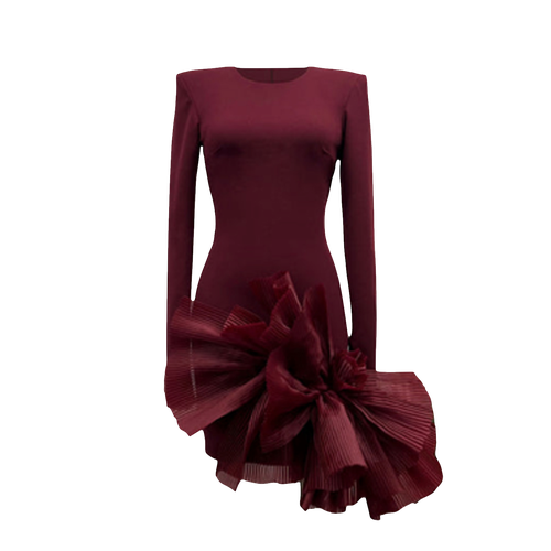 AUGUST BURGUNDY/MAROON MINI DRESS - ANITABEL - Modalova