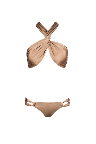 Wrap Bikini in Bronze - Top - Sara Cristina - Modalova