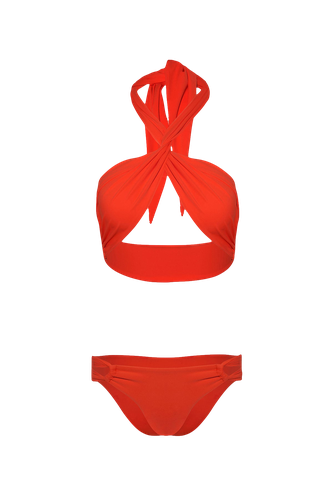 Wrap Bikini in Orange - Bottom - Sara Cristina - Modalova