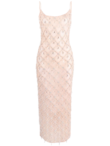 Calliope Luxury Crystal Nude Maxi Party Dress - Oceanus Swimwear - Modalova