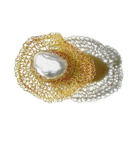 Flora 14k Gold-filled Freshwater Baroque Pearl Ring - Carolina Wong - Modalova
