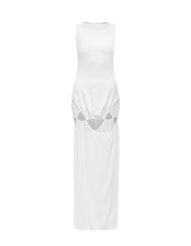 ZIRDI White Cut-out Long Dress - MAET - Modalova