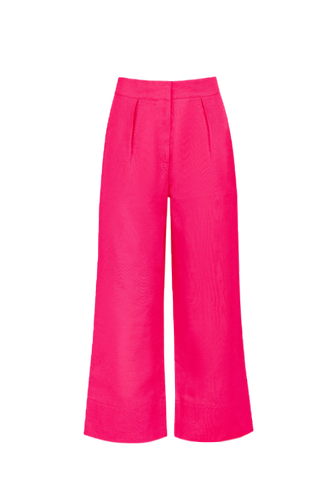 Linen-blend cropped pants in Hot Pink - JAAF - Modalova