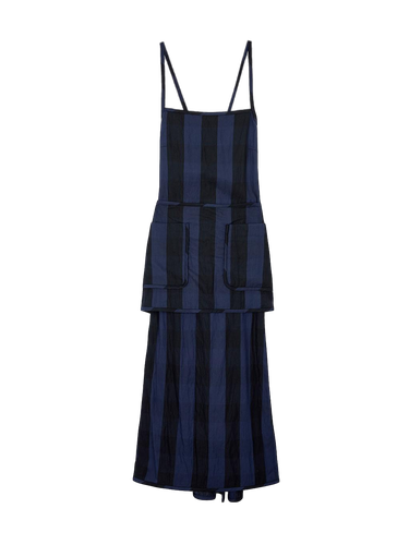 Ukkan Apron Dress - Navy/black Stripe - EENK - Modalova