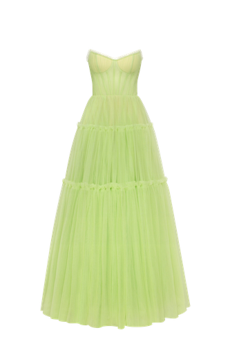 Light tulle maxi dress with ruffled skirt, Garden of Eden - Milla - Modalova