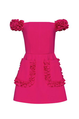 Pink Ruffle Dress - Guranda - Modalova