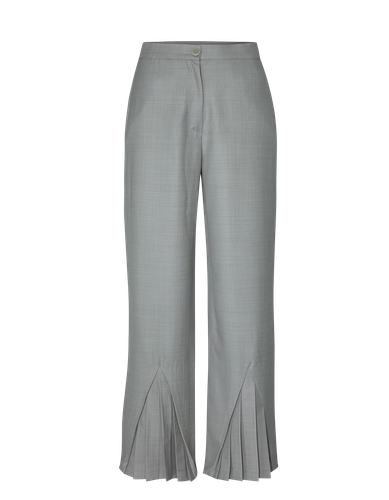 ARRIETY Grey Hem Pleated Pants - MAET - Modalova