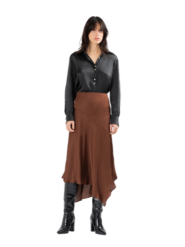 SEIDEN asymmetrical satin skirt - DIVALO - Modalova