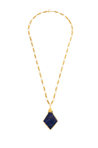 Lapis Gold Necklace - Lora Istanbul - Modalova