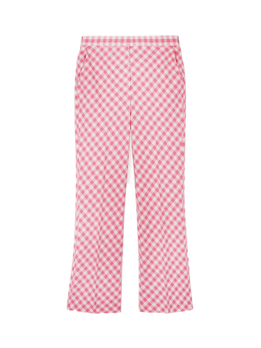 Ulona Straight Pants - Pink Check - EENK - Modalova