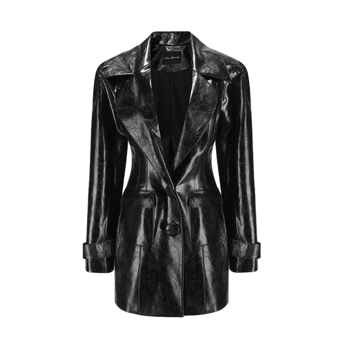 Kate Leather Coat - Nana Jacqueline - Modalova