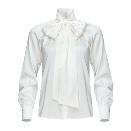 Bow Blouse Mary Silk Stretch Ivory - Vesna W - Modalova