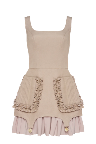 Beige Romantic Dress - Guranda - Modalova