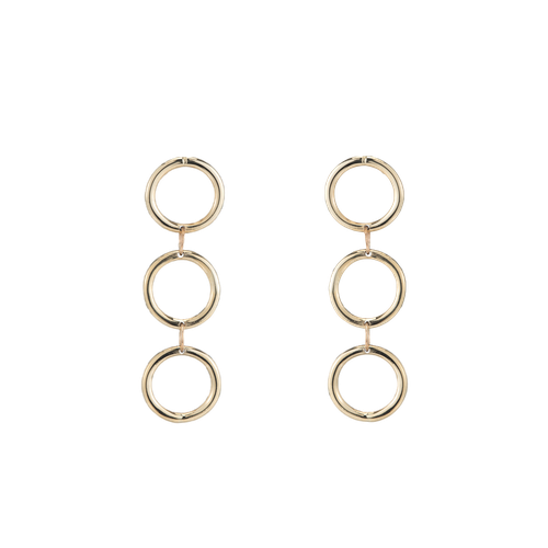 Small Round Triple Gold Loop Earrings - Ali Grace Jewelry - Modalova