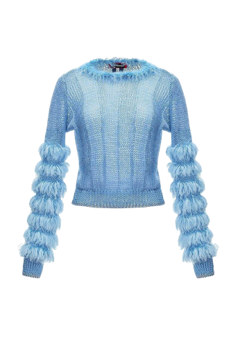 Blue Swan Handmade Knit Sweater - ANDREEVA - Modalova