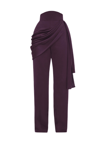 LOTI DRAPE PANTS - BERRY - Andrea Iyamah - Modalova