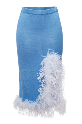 Knit Skirt-dress With Feather Details - ANDREEVA - Modalova