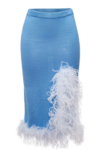 Knit Skirt-Dress With Feather Details - ANDREEVA - Modalova