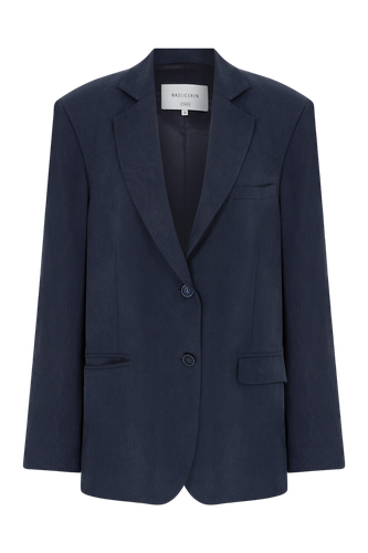 Boxy Oversize Blazer in Navy Blue - Nazli Ceren - Modalova